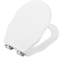 Сидение белое с механизмом Soft Close петли хром BelBagno Boheme BB115SCM-CRM