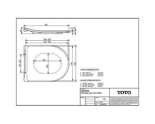 Заказать Сидение для унитаза с микролифтом Toto MH VC10162 в магазине сантехники Santeh-Crystal.ru