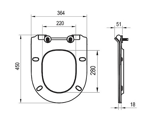 Заказать Сиденье для унитаза с микролифтом Ravak Vita Slim X01861 в магазине сантехники Santeh-Crystal.ru
