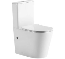 Унитаз-компакт безободковый с сиденьем микролифт SantiLine SL-5026