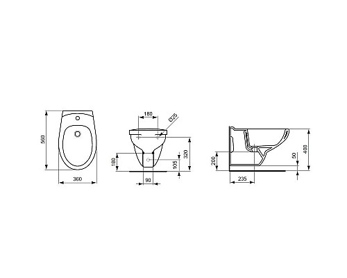 Купить Биде подвесное Ideal Standard Eurovit V493201 в магазине сантехники Santeh-Crystal.ru