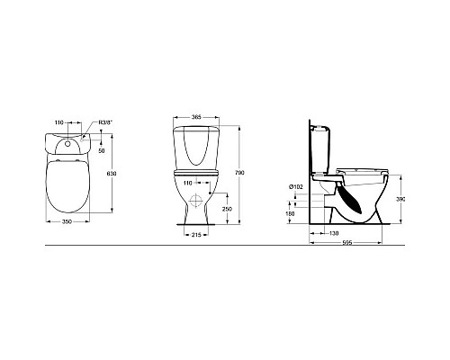 Купить Унитаз-компакт Ideal Standard Ecco New W904201 в магазине сантехники Santeh-Crystal.ru