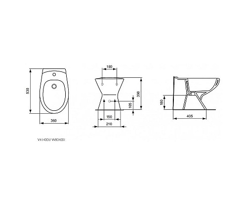 Купить Биде напольное Ideal Standard Ecco W804001 в магазине сантехники Santeh-Crystal.ru