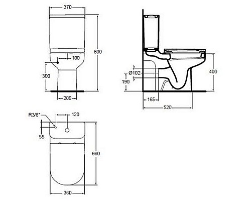 Купить Унитаз-компакт напольный с сиденьем микролифт Ideal Standard Playa J492401 в магазине сантехники Santeh-Crystal.ru