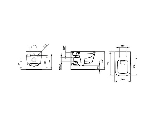 Купить Унитаз подвесной Ideal Standard Strada J452101 в магазине сантехники Santeh-Crystal.ru