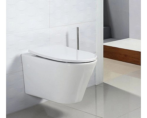 Купить Подвесной безободковый унитаз BelBagno Flay-R BB506CH в магазине сантехники Santeh-Crystal.ru