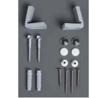 Комплект горизонтальных крепежей для унитаза/биде с колпачками цвета хром и белый Simas F88