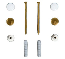 Комплект вертикальных крепежей  для унитаза/биде с заглушками цвета бронза Simas F90br