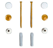 Комплект вертикальных крепежей  для унитаза/биде с заглушками цвета золото Simas F90oro