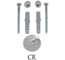 Комплект вертикальных крепежей для унитаза/биде с заглушками цвета хром Kerasan Retro 760390
