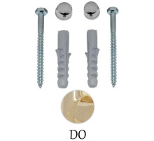 Комплект вертикальных крепежей для унитаза/биде с заглушками цвета золото Kerasan Retro 760391gold