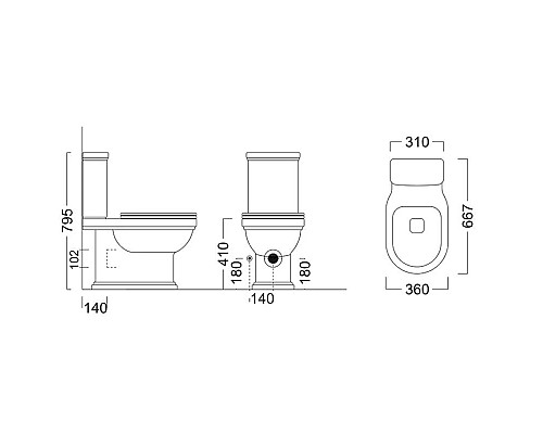 Приобрести Чаша напольного унитаза Kerama Marazzi Pompei PO.wc.01 в магазине сантехники Santeh-Crystal.ru