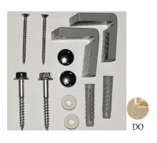 Комплект горизонтальных крепежей для унитаза/биде/полупьедестала с заглушками цвета золото Globo VA013oro