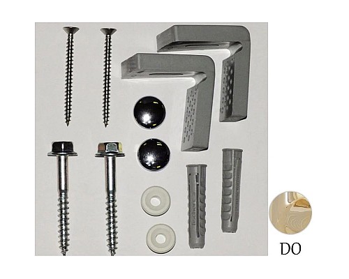 Приобрести Комплект горизонтальных крепежей для унитаза/биде/полупьедестала с заглушками цвета золото Globo VA013oro в магазине сантехники Santeh-Crystal.ru