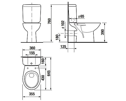 Приобрести Унитаз-компакт Jika Zeta 8253960002429 в магазине сантехники Santeh-Crystal.ru