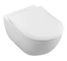 Подвесной безободковый унитаз с сиденьем микролифт Villeroy & Boch Subway 2.0 5614R2R1