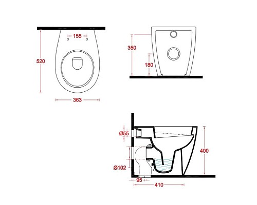 Приобрести Унитаз приставной Artceram Step STV0020100bi в магазине сантехники Santeh-Crystal.ru