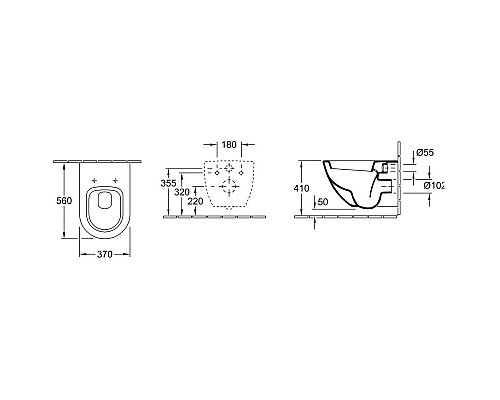 Купить Подвесной унитаз Villeroy & Boch Subway 66001001 в магазине сантехники Santeh-Crystal.ru