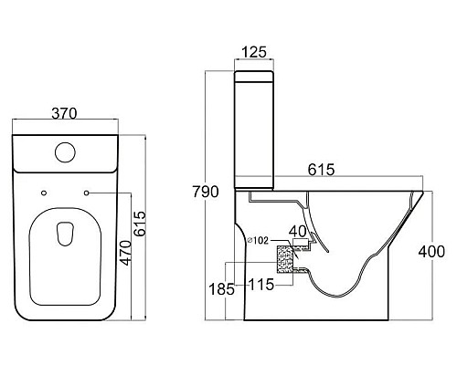 Купить Чаша напольного унитаза BelBagno Romano BB353CPR в магазине сантехники Santeh-Crystal.ru