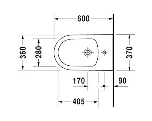 Купить Биде напольное Duravit ME by Starck 2289100000 в магазине сантехники Santeh-Crystal.ru