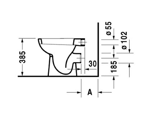 Приобрести Приставной унитаз Duravit D-Code 21080900002 в магазине сантехники Santeh-Crystal.ru