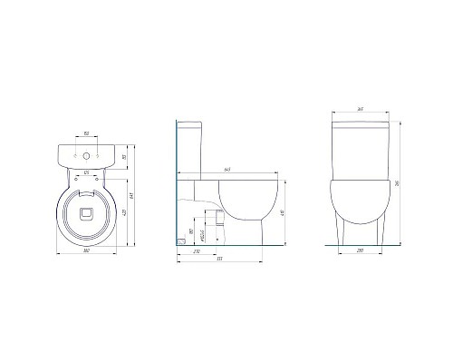 Купить Унитаз-компакт безободковый с сиденьем микролифт Kirovit Олимп в магазине сантехники Santeh-Crystal.ru