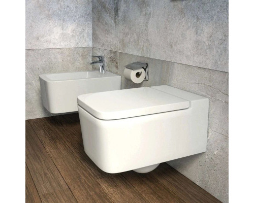 Приобрести Подвесной безободковый унитаз Roca Inspira 346537000 в магазине сантехники Santeh-Crystal.ru