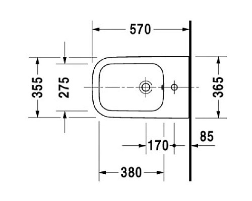 Купить Биде напольное Duravit Happy D.2 2267100000 в магазине сантехники Santeh-Crystal.ru