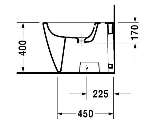 Купить Биде напольное Duravit Happy D.2 2267100000 в магазине сантехники Santeh-Crystal.ru