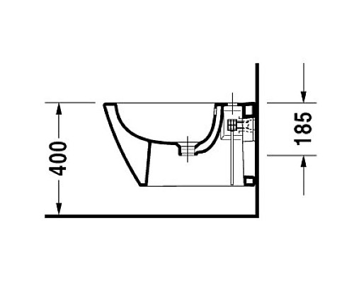 Приобрести Подвесное биде Duravit Starck 2 2271150000 в магазине сантехники Santeh-Crystal.ru