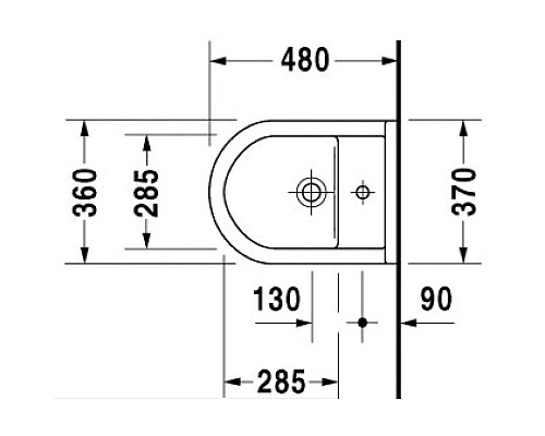 Santeh-Crystal.ru: Подвесное биде Duravit Starck 3 2281150000 Заказать Подвесное биде Duravit Starck 3 2281150000 в магазине сантехники Santeh-Crystal.ru