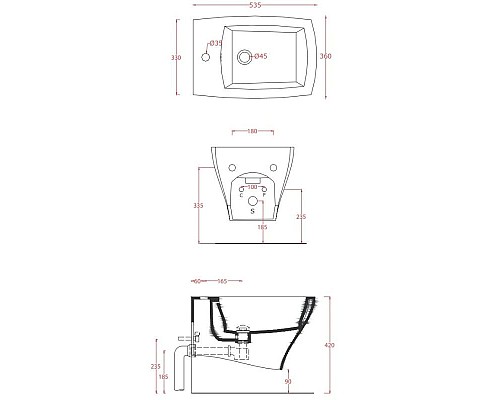 Приобрести Подвесное биде Artceram Jazz JZB001 05 00 bi mattx1 в магазине сантехники Santeh-Crystal.ru