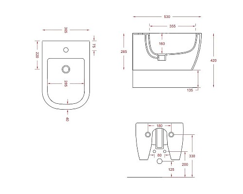 Купить Подвесное биде Artceram Faster FSB001 01 00 bix1 в магазине сантехники Santeh-Crystal.ru