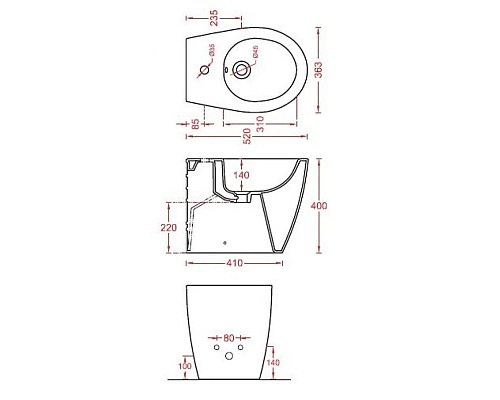 Заказать Биде напольное Artceram Step STB002 01 00 bi в магазине сантехники Santeh-Crystal.ru