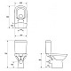 Заказать Унитаз-компакт безободковый с сиденьем микролифт Cersanit Carina KO-CAR011-3/5-COn-DL в магазине сантехники Santeh-Crystal.ru