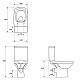 Приобрести Унитаз-компакт безободковый с сиденьем микролифт Cersanit Carina KO-CAR011-3/5-COn-S-DL в магазине сантехники Santeh-Crystal.ru