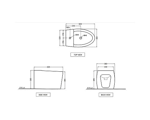 Купить Биде напольное Jaquar Vignette VGS-WHT-81151 в магазине сантехники Santeh-Crystal.ru