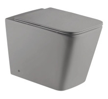 Приставной безободковый унитаз с сиденьем микролифт WeltWasser Gelbach 002MT-GR