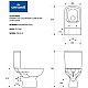 Заказать Унитаз-компакт безободковый с сиденьем микролифт Cersanit Colour KO-COL011-3/5-COn-DL-w в магазине сантехники Santeh-Crystal.ru