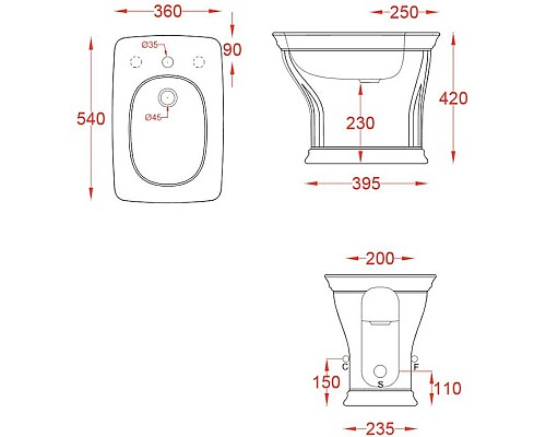 Купить Биде напольное Artceram Civitas CIB002 03 00 в магазине сантехники Santeh-Crystal.ru