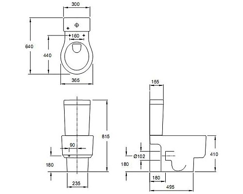 Купить Чаша напольного унитаза Jacob Delafon Formilia Viragio 4449K-00 в магазине сантехники Santeh-Crystal.ru