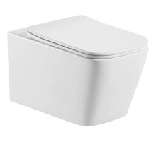 Подвесной безободковый унитаз с сиденьем микролифт Aquatek Либра AQ0530-00