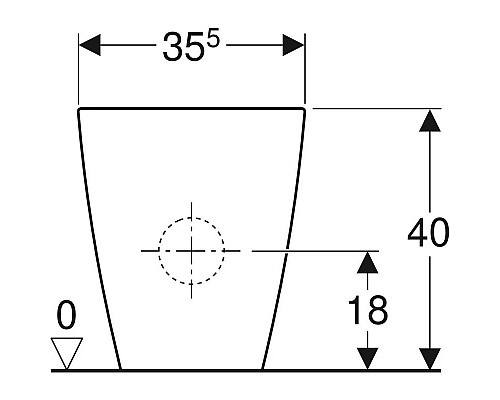 Купить Чаша напольного унитаза Geberit iCon Square 200920000 в магазине сантехники Santeh-Crystal.ru