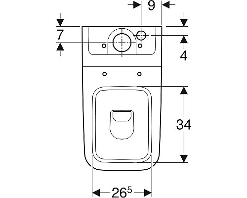 Купить Чаша напольного унитаза Geberit iCon Square 200920000 в магазине сантехники Santeh-Crystal.ru