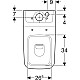 Купить Чаша напольного унитаза Geberit iCon Square 200920000 в магазине сантехники Santeh-Crystal.ru