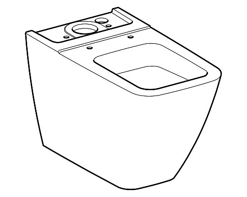 Купить Чаша напольного унитаза Geberit iCon Square 200920000 в магазине сантехники Santeh-Crystal.ru