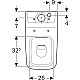 Купить Чаша напольного безободкового унитаза Geberit iCon Square 200930000 в магазине сантехники Santeh-Crystal.ru