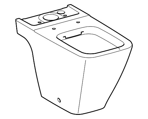 Купить Чаша напольного безободкового унитаза Geberit iCon Square 200930000 в магазине сантехники Santeh-Crystal.ru