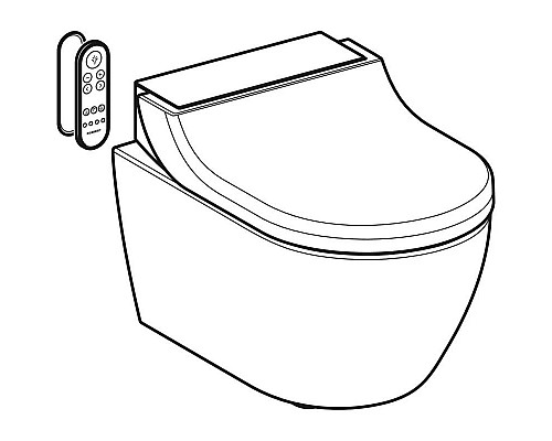 Приобрести Подвесной безободковый унитаз с функцией биде Geberit AquaClean Tuma Comfort 146.294.SI.1 в магазине сантехники Santeh-Crystal.ru