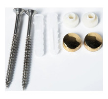 Комплект вертикальных крепежей для унитаза с заглушками цвет золото Cezares CZR-FIX-FLR-G